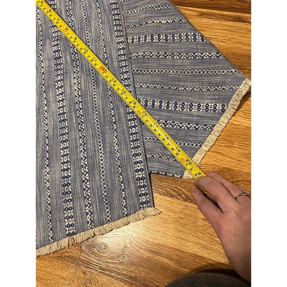 LOFT Womens Chambray Wrap Skirt Size 4 Mini High Waist Fringe Hem Casual Cotton - Picture 8 of 13